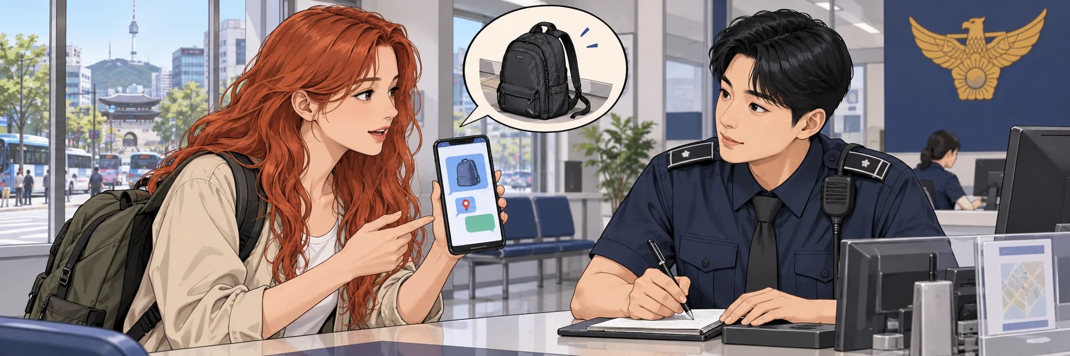Example 7. Talking to the police